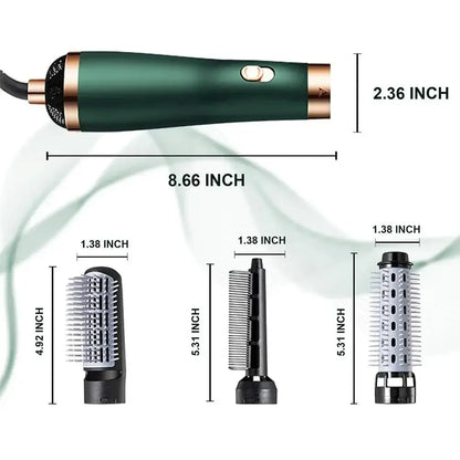 Multifunctional 3-in-1 Hair Dryer Brush with Replaceable Combs