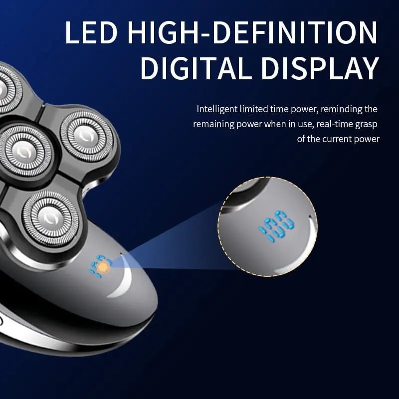 Waterproof Electric Head Shaver