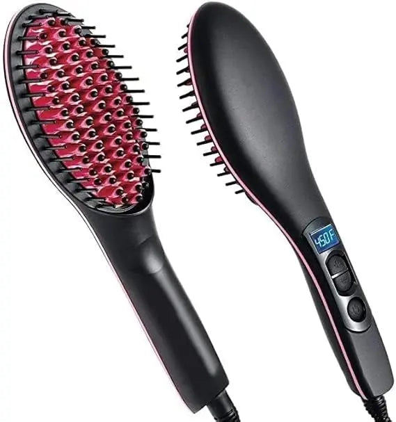 Simply 2 in 1 Hair Curler and Straightener Brush
