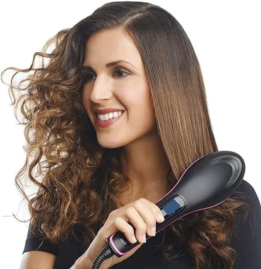 Simply 2 in 1 Hair Curler and Straightener Brush