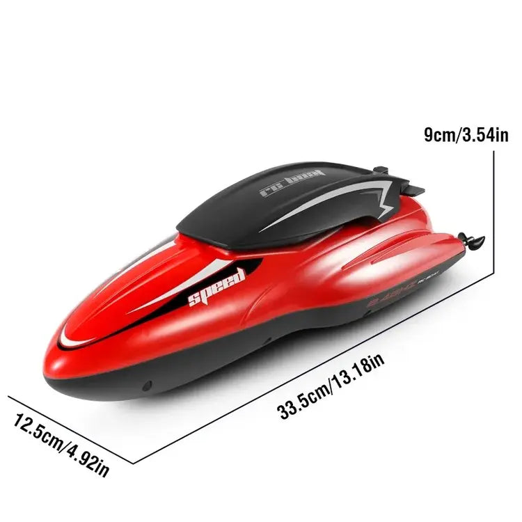 Mini RC Boat Ship Remote Control Speedboat Speed Racing Boat Water Toy Kids | قارب تحكم عن بعد صغير | زورق سباق سريع للأطفال – لعبة مائية ممتعة
