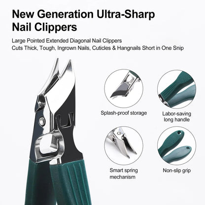 Eagle Beak Slanted Nail Clipper 3-Piece Set for Thick Nails