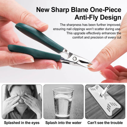 Eagle Beak Slanted Nail Clipper 3-Piece Set for Thick Nails