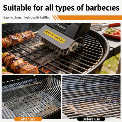 Rechargeable Electric Grill Brush Set - BBQ Cleaning Tool with Roller Heads, Gloves & USB Cable