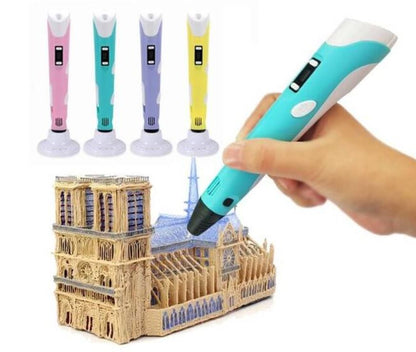 Intelligent 3D Pen with LED Display | أداة رسم وابتكار للأطفال والكبار
